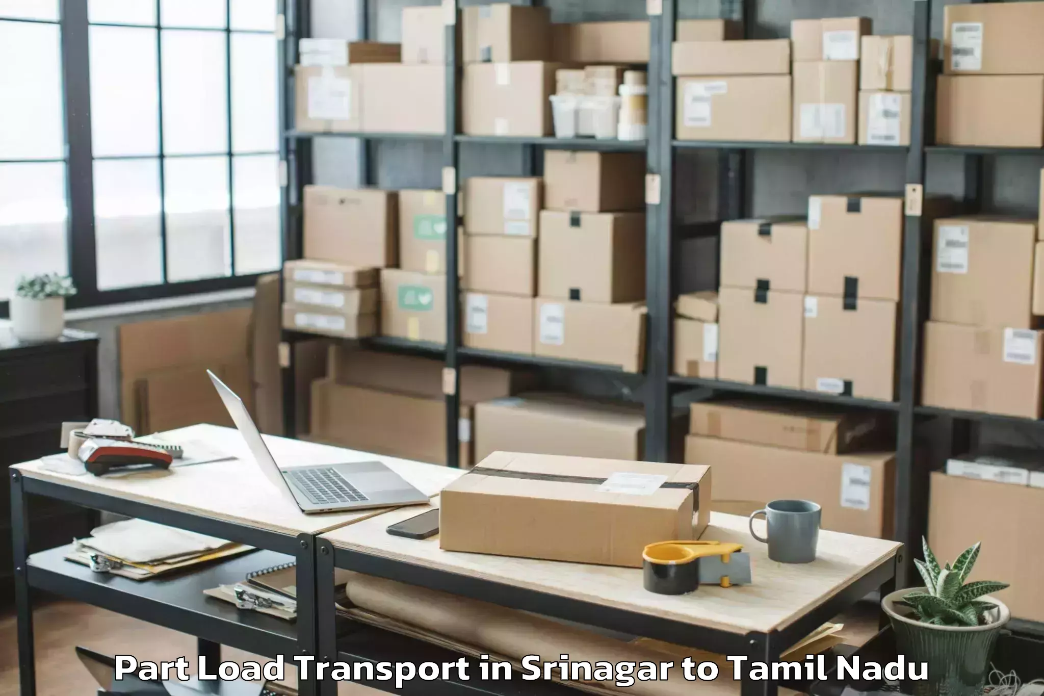 Book Srinagar to Udayarpalayam Part Load Transport